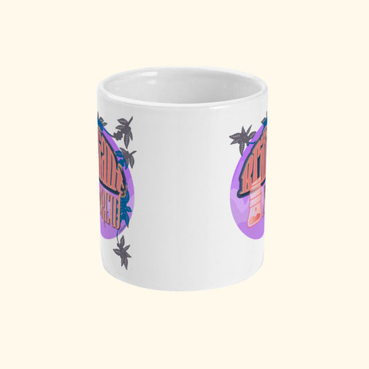 Koffie mok met koffie tekst voor je beste vriendin van de Baristashop en Geertjandebaristaman. Productafbeelding voorzijde.