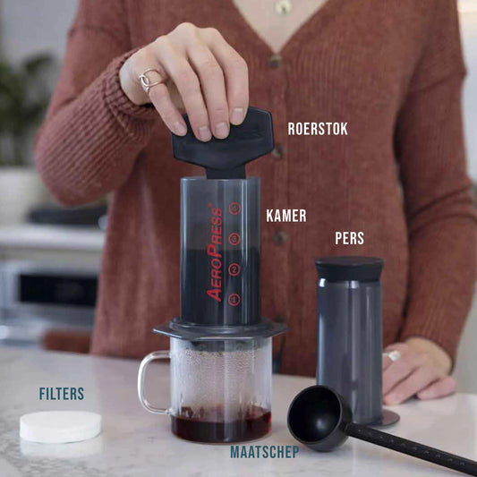 Compacte AeroPress Coffee Maker voor onderweg, perfect voor reizen en kamperen