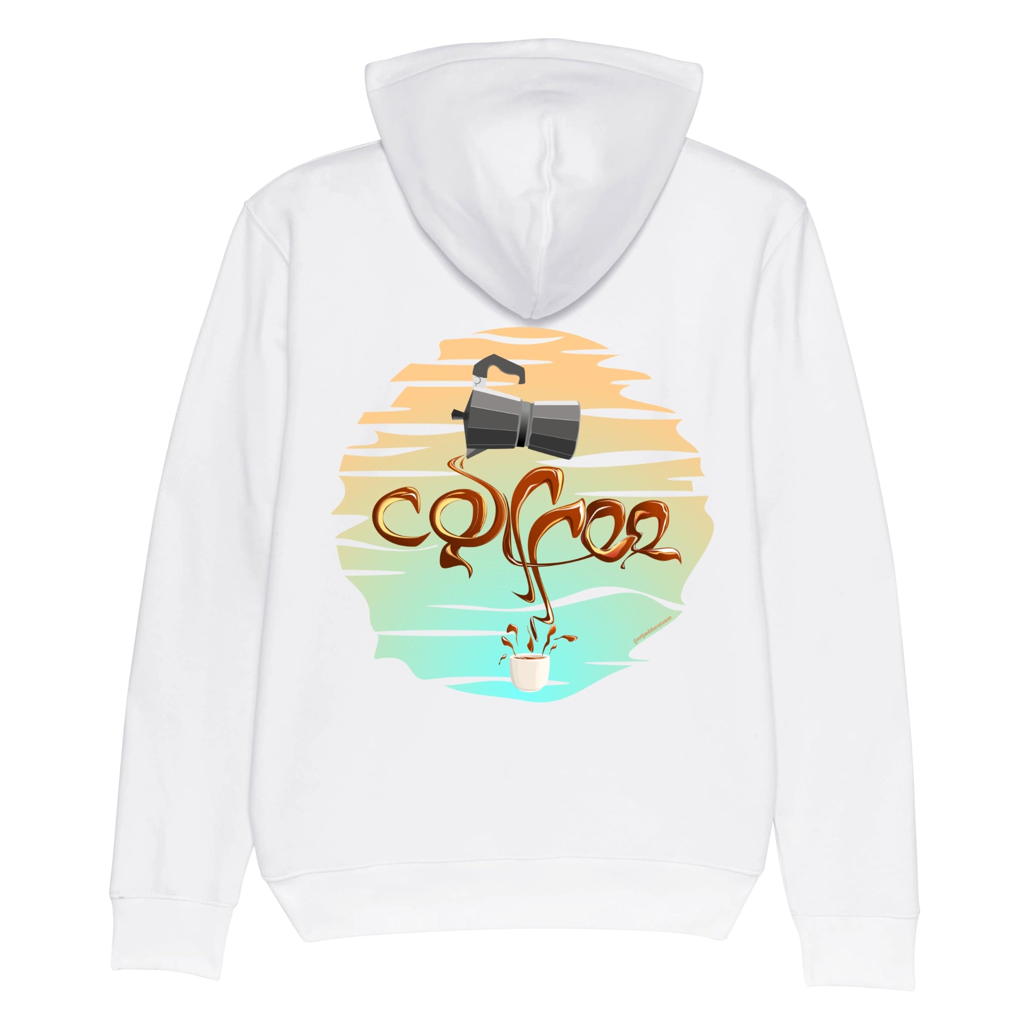Hoodie Organic with Coffee Percolator Image and Text! – De Barista