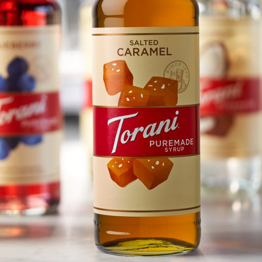 Koffie bereid met Torani Salted Caramel Siroop