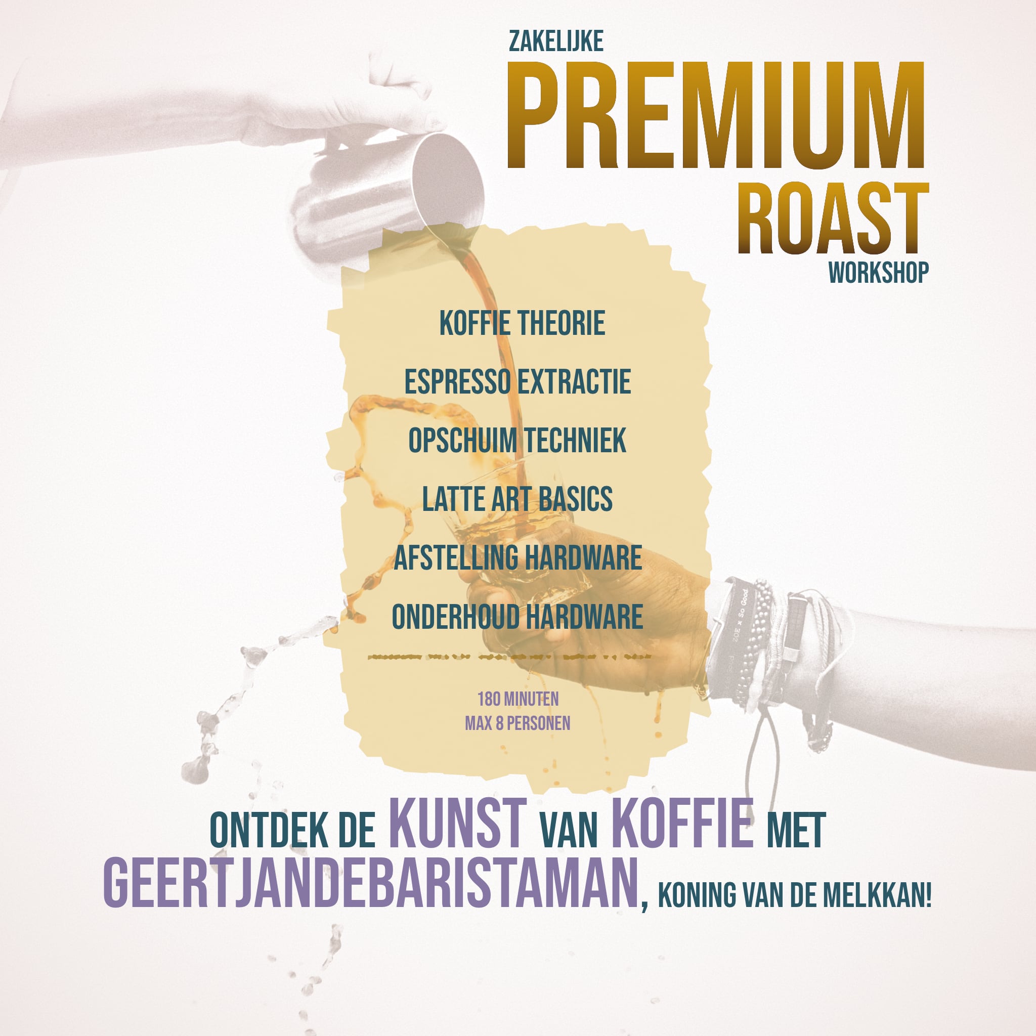 Verbeter koffie zetten en barista-techniek met onze zakelijke training op locatie.