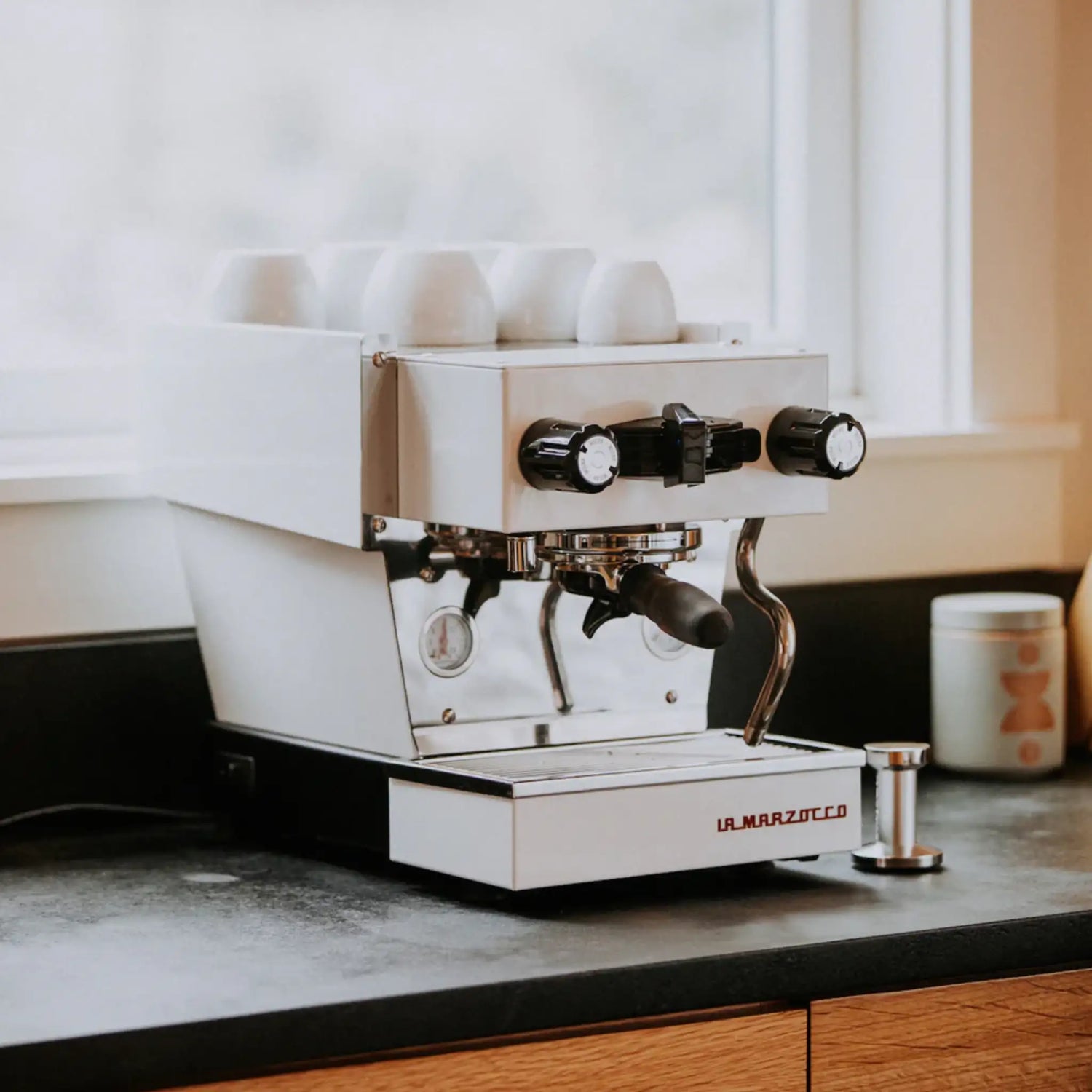 La Marzocco espressomachine waarop een prive barista workshop aan huis gegeven wordt.