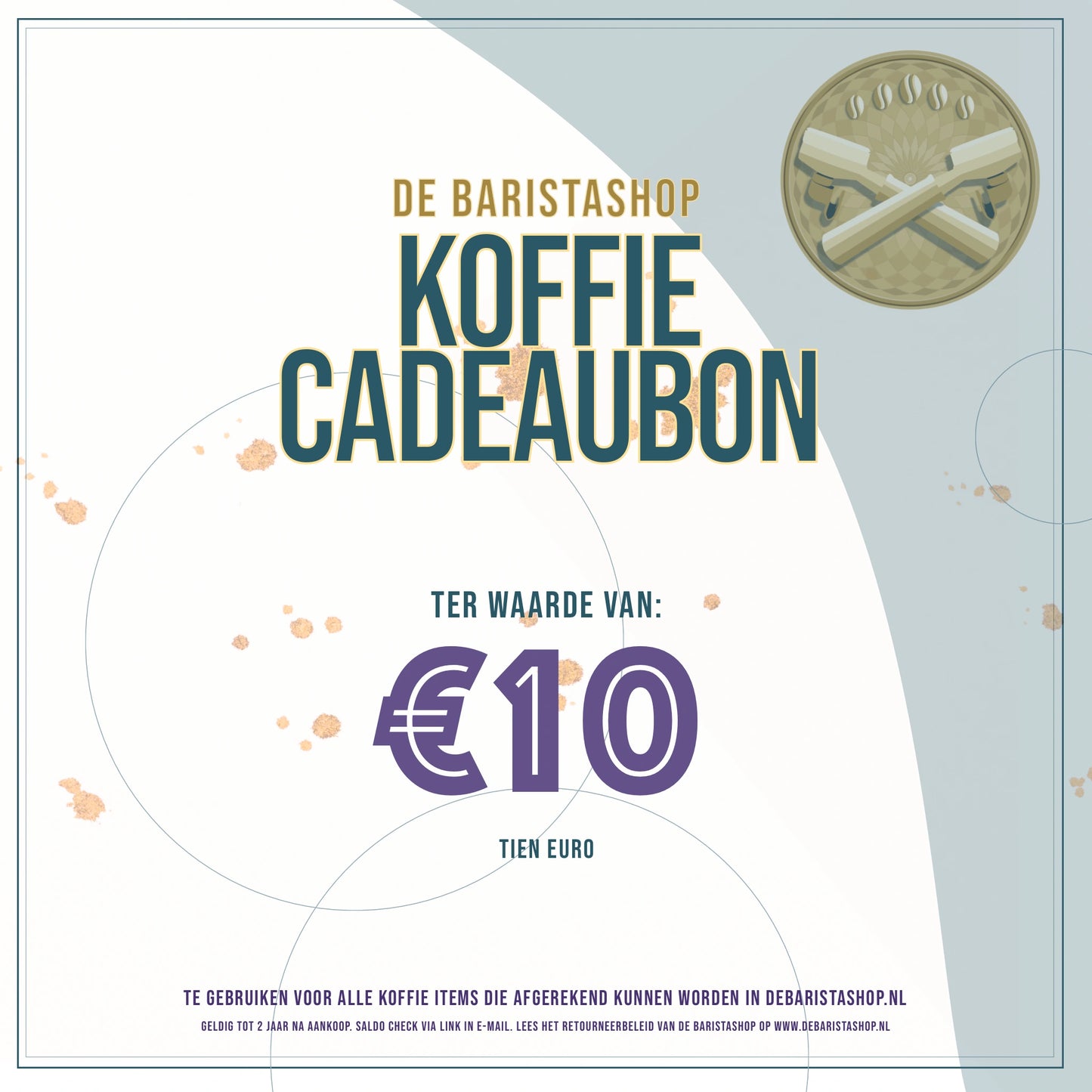 Cadeaubon waardebon giftcard koffie barista 10 euro koffieliefhebber.