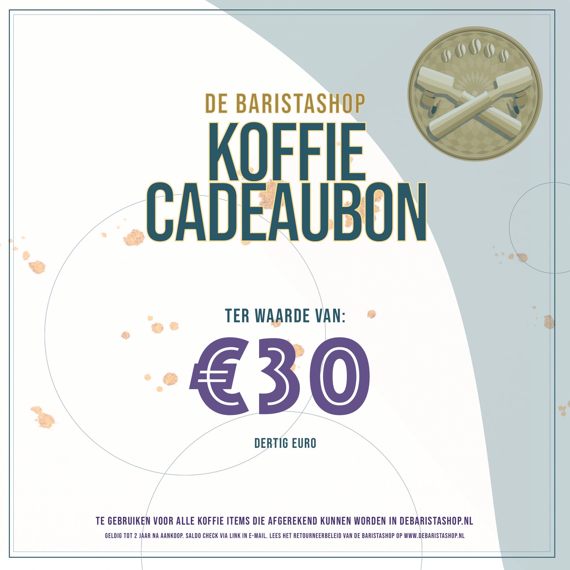 Cadeaubon waardebon giftcard koffie barista 30 euro koffieliefhebber.