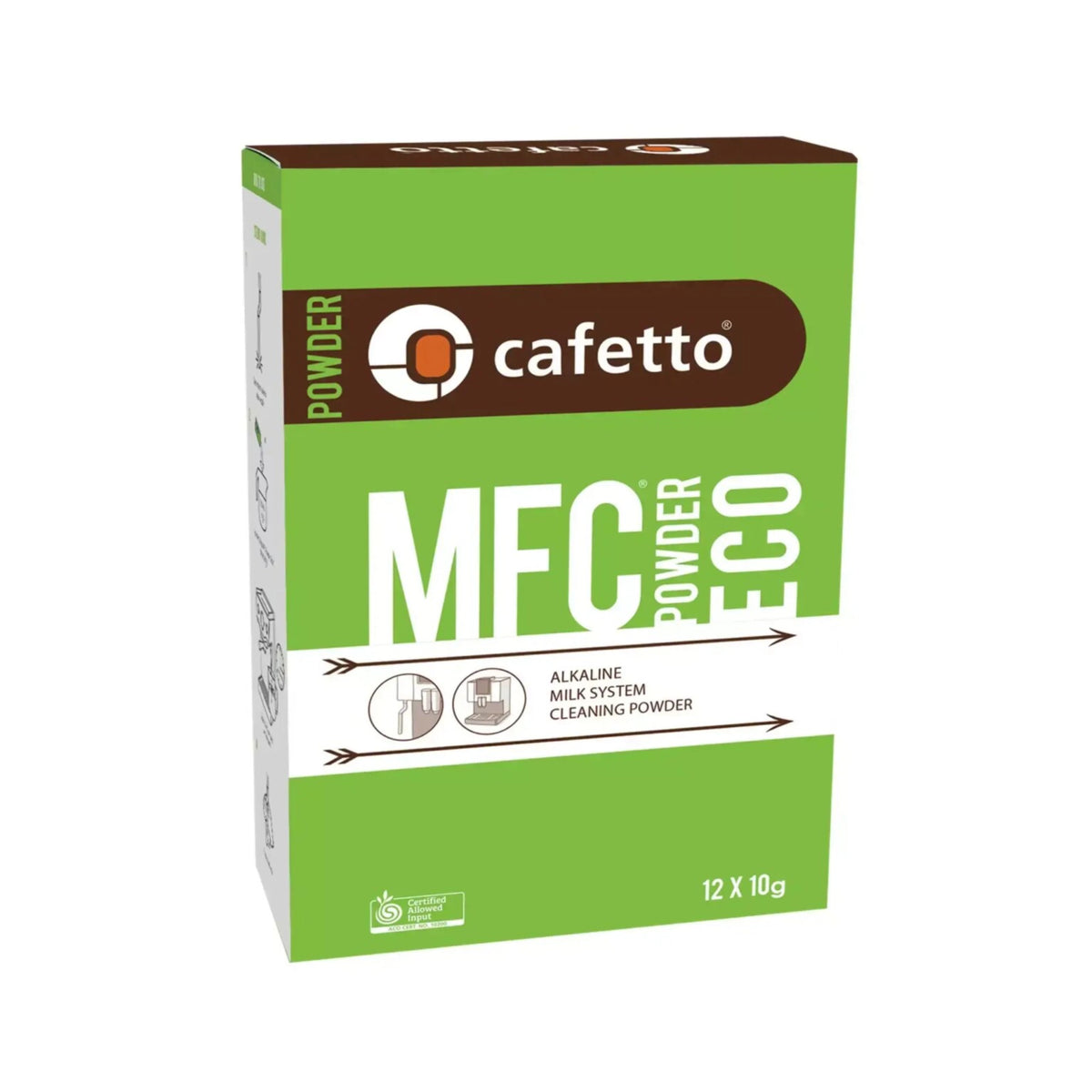 Cafetto MFC Powder Eco-doos met twaalf zakjes van 10 gram