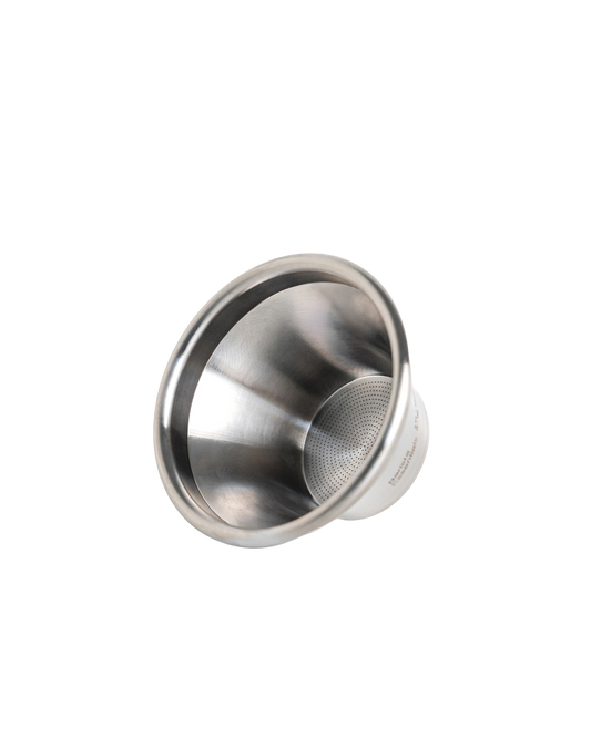 RVS convex filterbakje van 54 mm met taps toelopende binnenkant