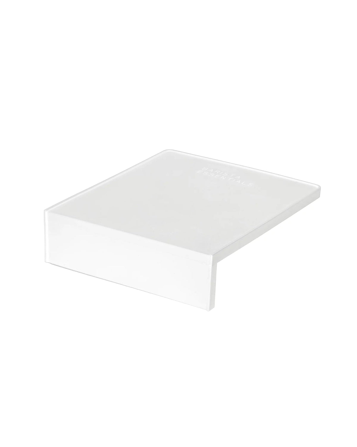 De kleine witte tampermat met hoek van Barista Essentials