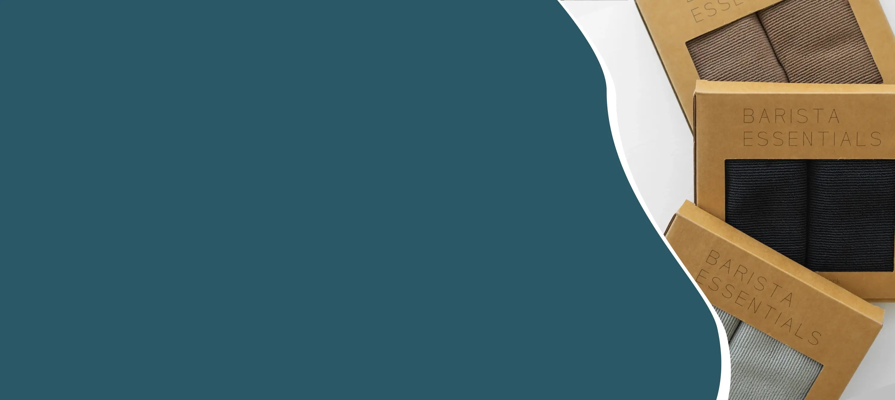 Banner met barista reinigingsdoekjes voor de espressomachine, stoompijp en portafilter