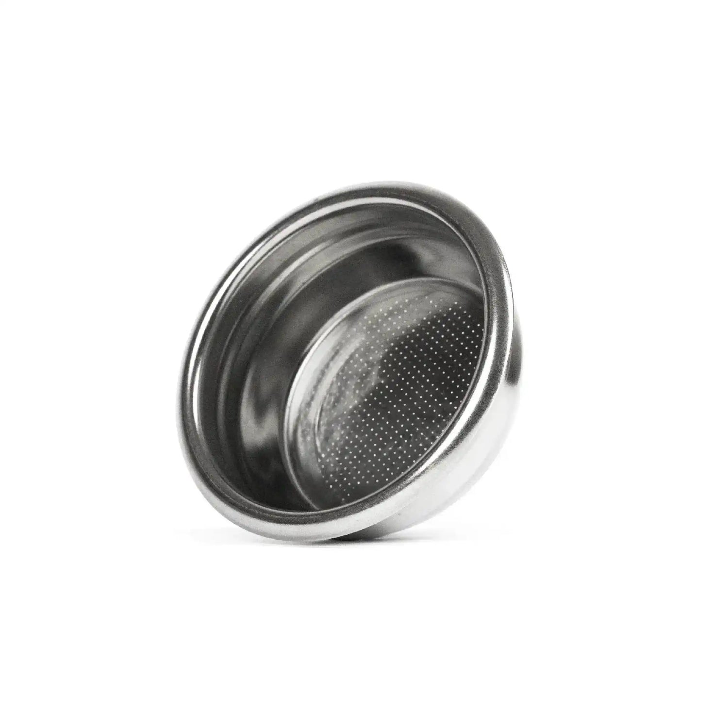 Dubbel 58mm filterbakje met rechte wanden voor gelijkmatige espresso extractie en nauwkeurig afstellen van de koffiemaler