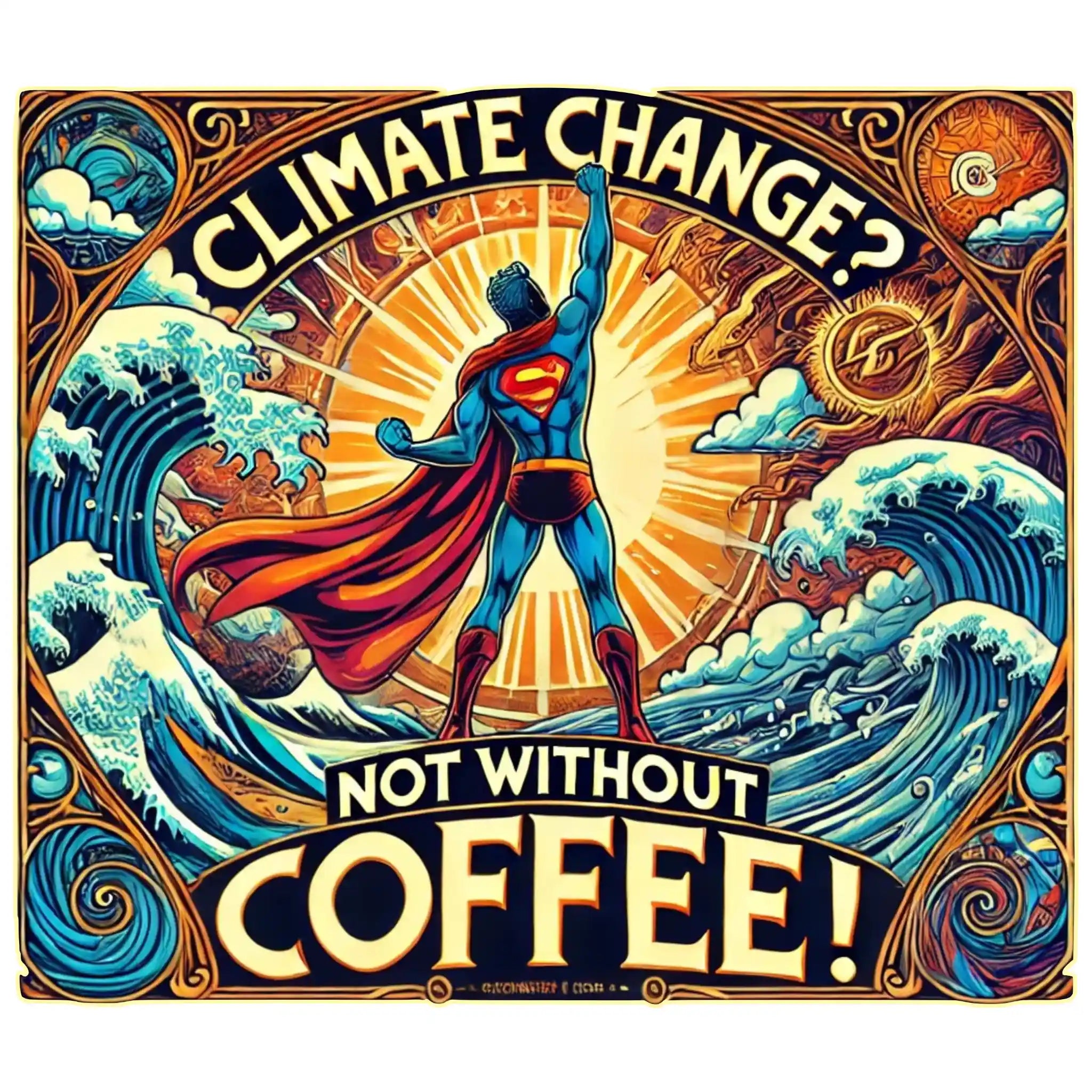 eco vriendelijk superheld klimaatverandering koffie design tshirt Barista Shop 1