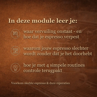Overzicht van oorzaken van vervuiling in espressomachine en hoe dit smaak en extractie beïnvloedt