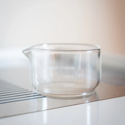 Glazen espresso shotglas 60 ml met duidelijke maatstreepjes voor controle van espresso volume