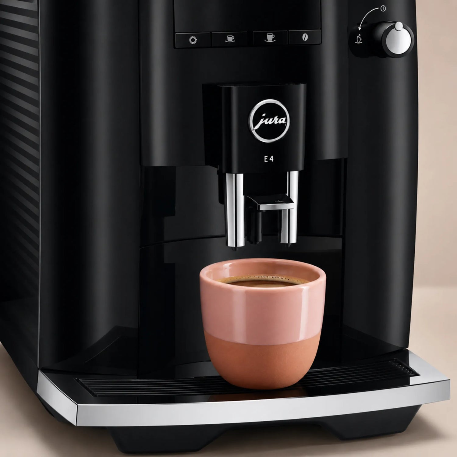 Jura zonder melksysteem voor zwarte koffie en espresso in keramisch kopje
