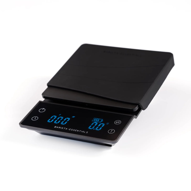 Digitale koffie weegschaal met timer en 0,1g precisie voor barista’s en koffieliefhebbers.
