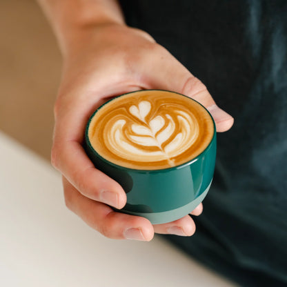 Uniek handgemaakt keramiek Caffè Latte Kopje, duurzaam en vaatwasserbestendig.