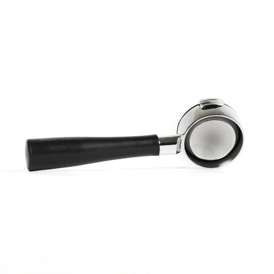 Naked portafilter 58 mm zwart voor E61: los op een witte achtergrond