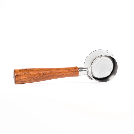 Naked portafilter 58 mm hout voor Gaggia: los op een witte achtergrond