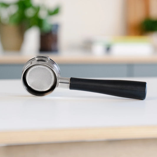 Naked portafilter 58 mm zwart voor Sage: met filterbakje op het aanrecht
