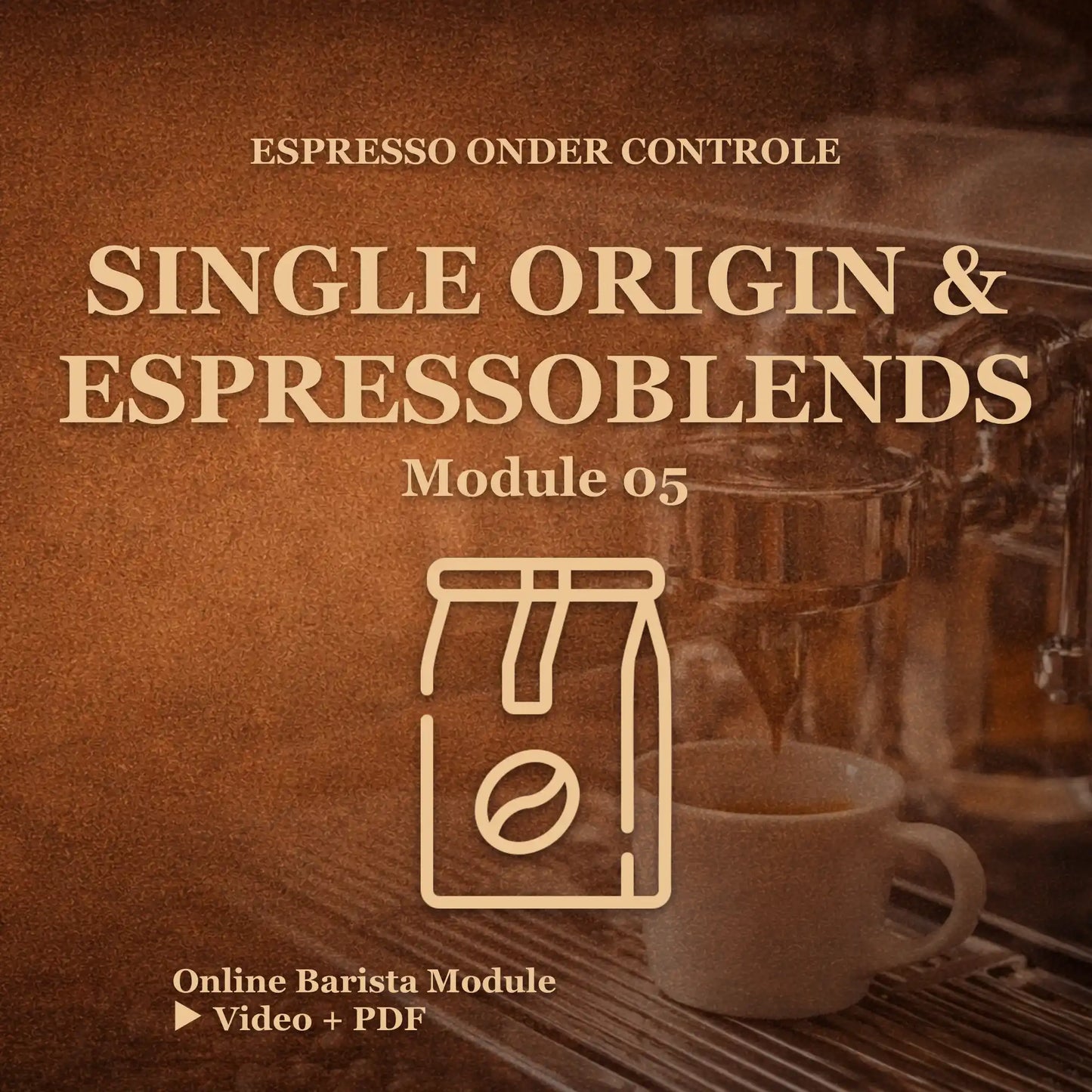 Online barista module single origin vs espresso blend kiezen voor espresso