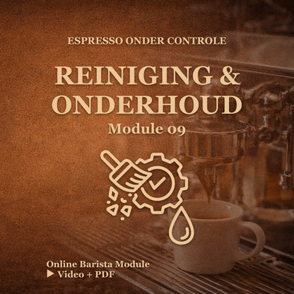 Online barista module espressomachine reinigen en onderhoud stappenplan