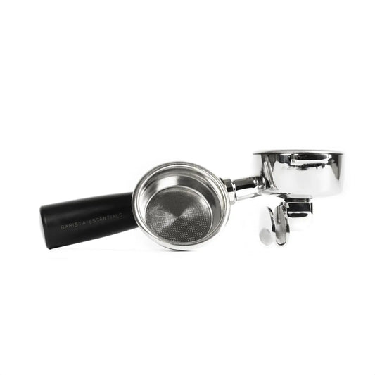 Portafilter dubbele uitloop 58 mm E61 zwart: filterdrager met los filterbakje