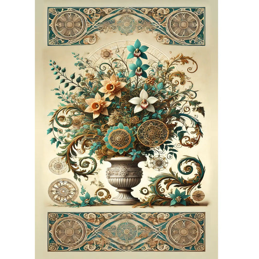 Wanddecoratie | Art Nouveau Bloemontwerp