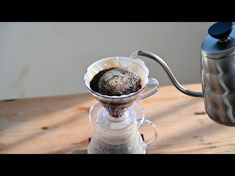 How to brew a strong dark V60 coffee. Hario YouTube video