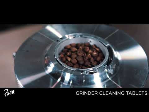 Puro grinder cleaning reinigingstabletten voor de bonenmaler en koffiemolen. Het onderhoud en schoonmaakmiddel van de Baristashop en Geertjandebaristaman. YouTube vdeo - How to clean a coffee grinder.