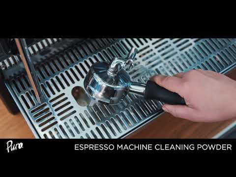 Puro espresso machine cleaner voor de espressomachine. Een reiniging, onderhoud en schoonmaakmiddel voor espresso apparaten van de Baristashop en Geertjandebaristaman. Youtube video - How to backflush.