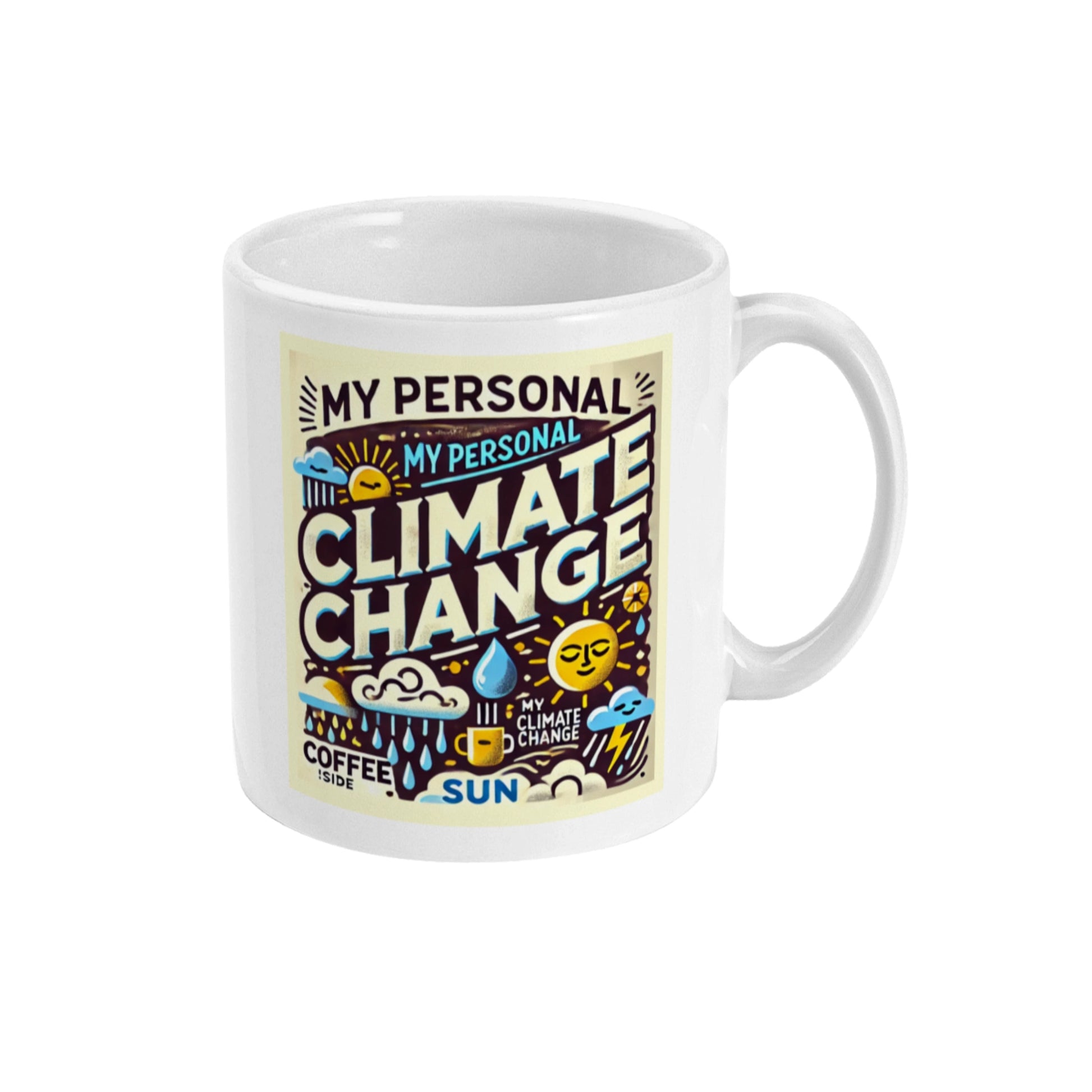 retro klimaatverandering keramiek koffiemok cadeau voor milieubewust wappie van de Barista Shop