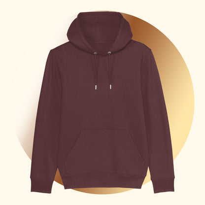 Rode Koffie Hoodie Met Mooie Koffie Slogan Your Coffee My Passion. Vooraanzicht.