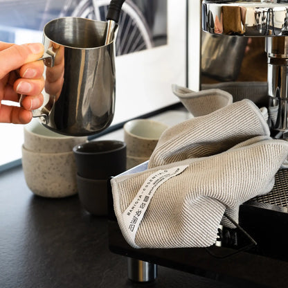 Schoonmaak doekjes set voor espressomachine stoompijp en filterdrager voor de thuisbarista. 2