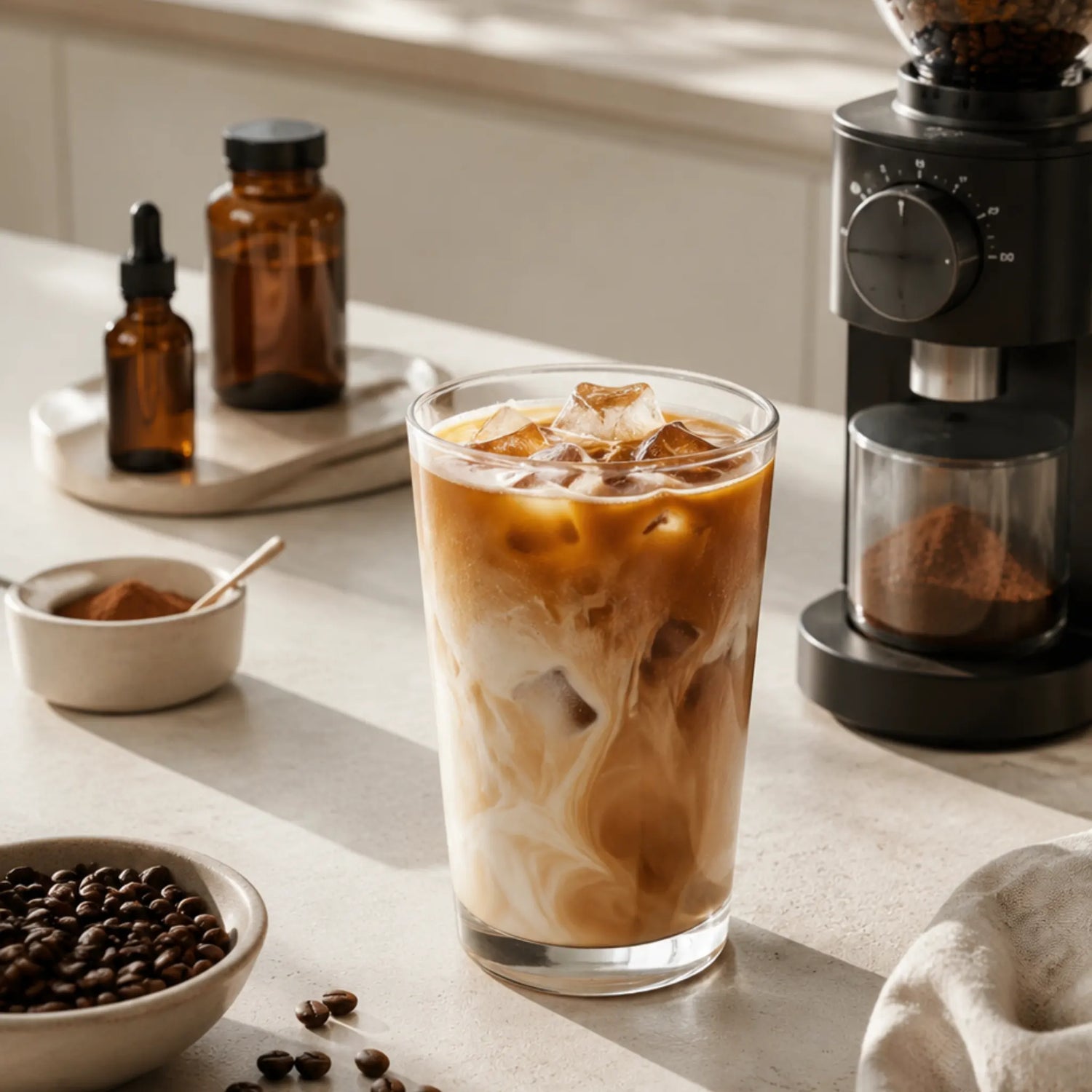 Uitleg over functionele koffie thuis met espresso en natuurlijke toevoegingen