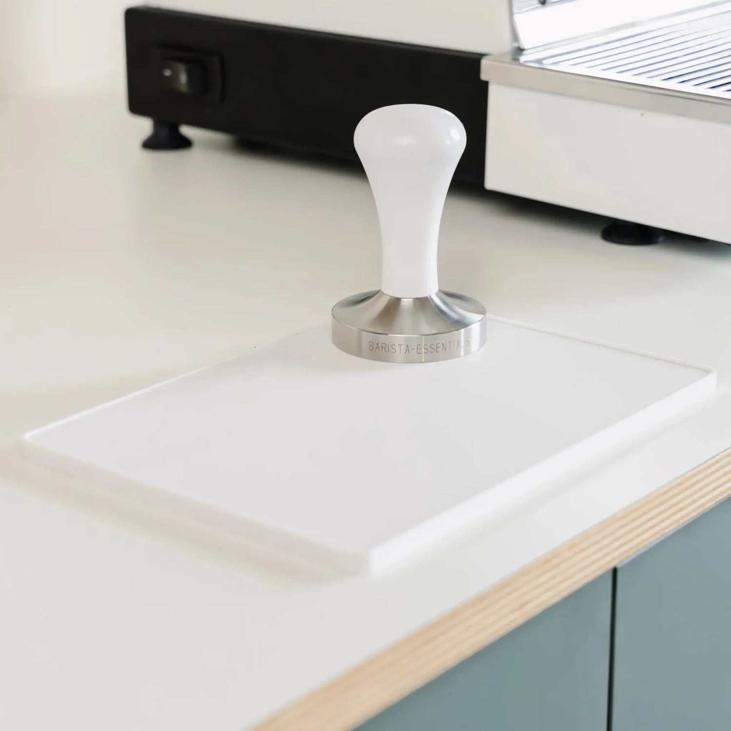 Siliconen tampermat wit van bovenaf gezien