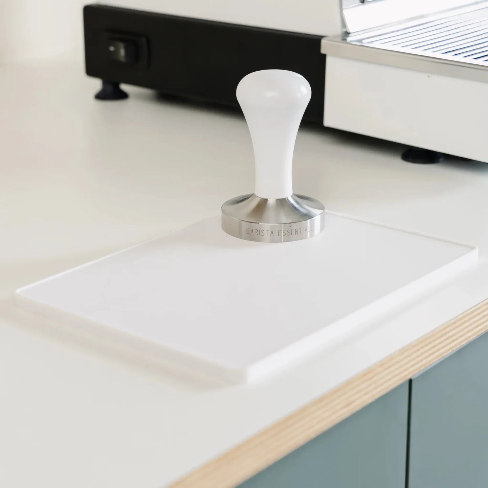 Siliconen tampermat wit van bovenaf gezien