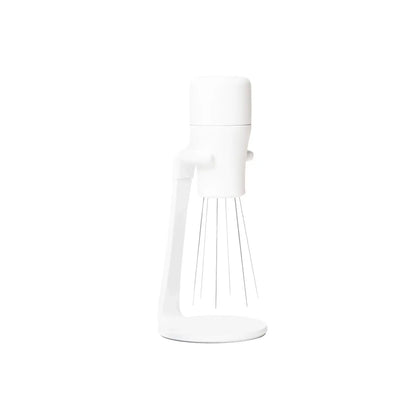 Witte WDT-tool met houder voor espresso puck-prep en het verdelen van gemalen koffie in de filterdrager